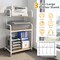 Home Office Rolling Printer Stand 3-Tier with Storage Shelves